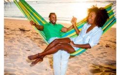 Amazonas Hängematte Barbados 230 X 150 Cm Natura -Campingmöbel 623371 4358019 3